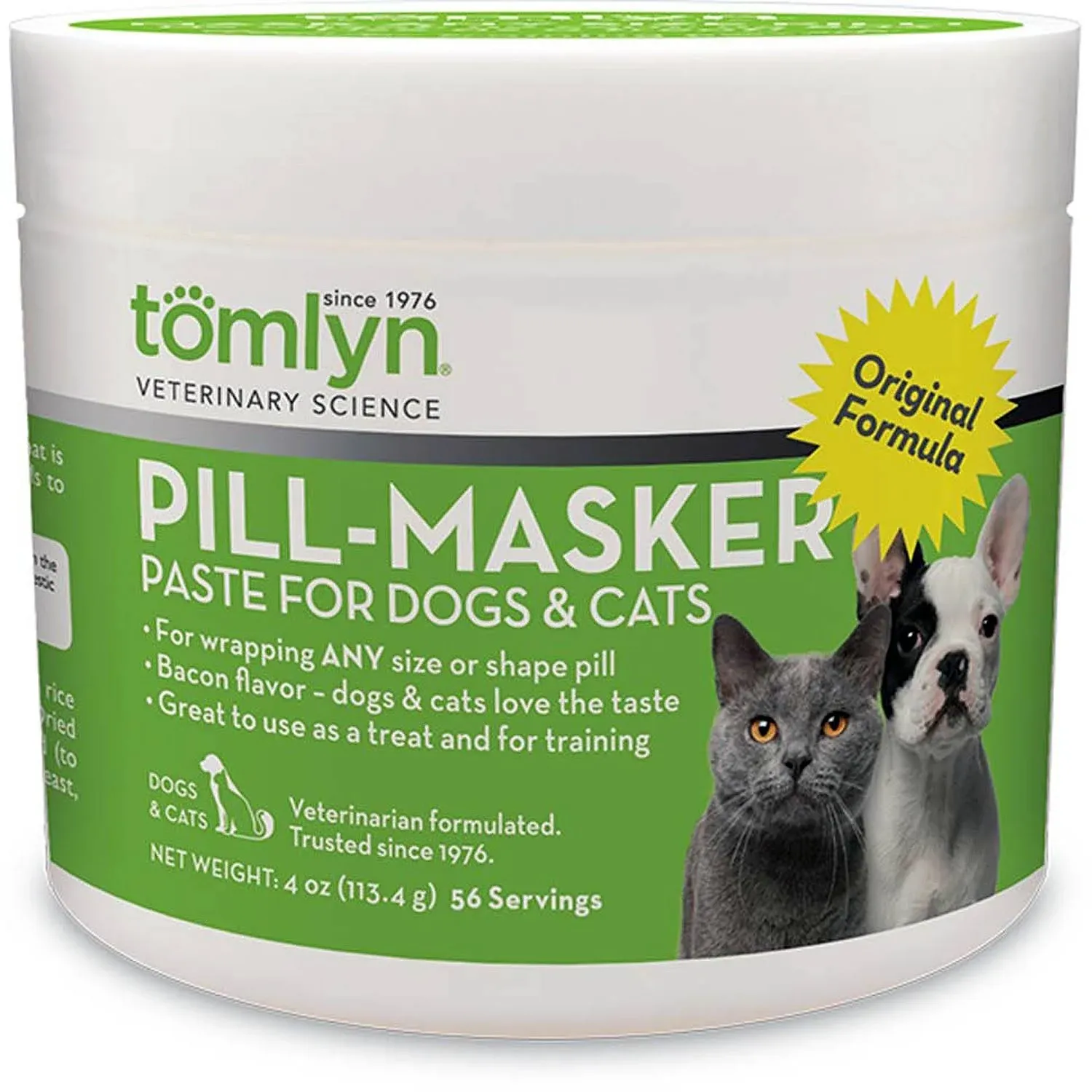 Tomlyn Pill-Masker for Dogs & Cats, Bacon Flavor, Fits All Pill Shapes and Sizes, 4 oz.