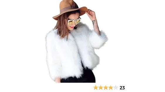 Wiyuqeen Women Faux Fur Soft Fur Coat Jacket Fluffy Winter Waistcoat Outerwear