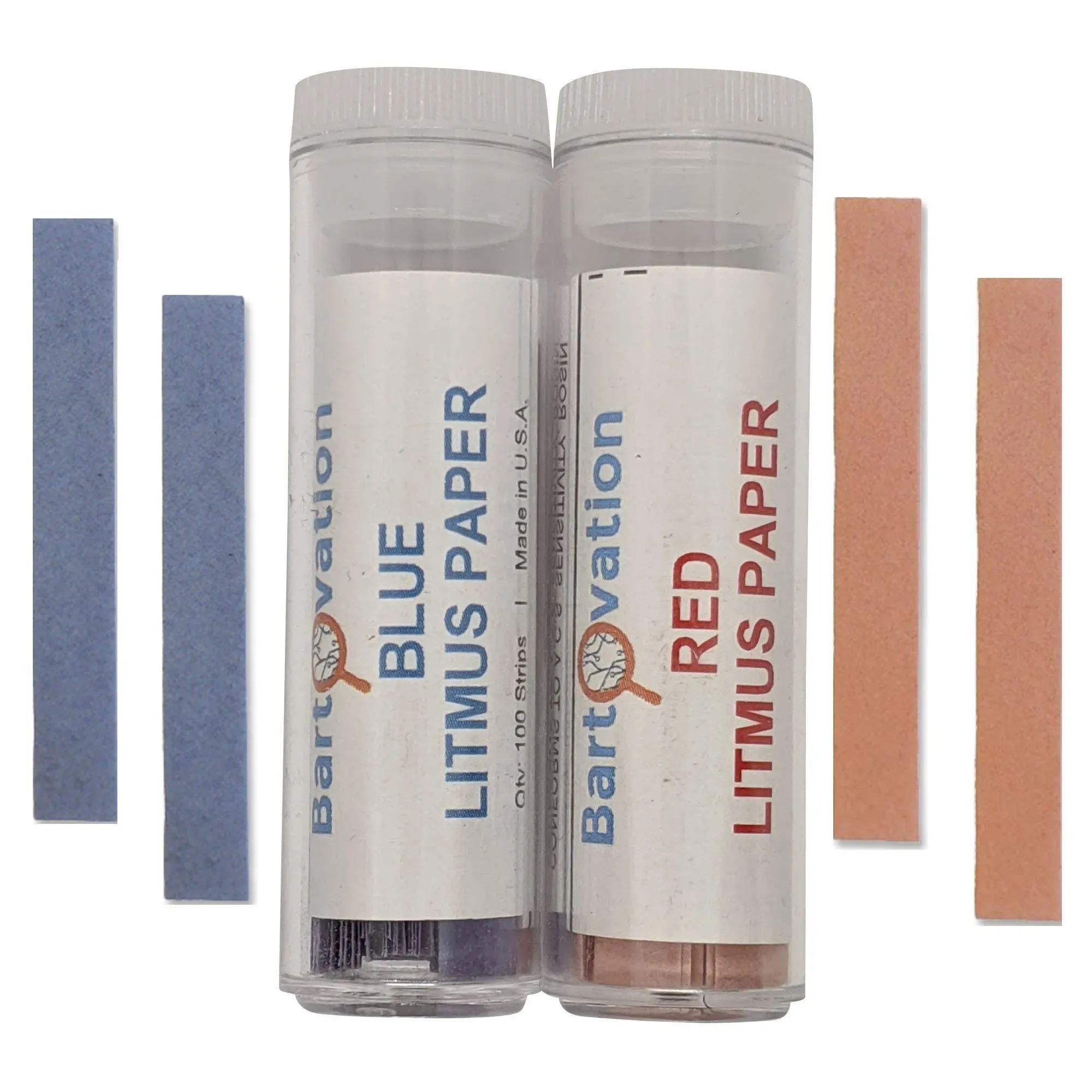 Bartovation Red & Blue Litmus Paper Acid/Base Indicator Strips Combo Pack with ...