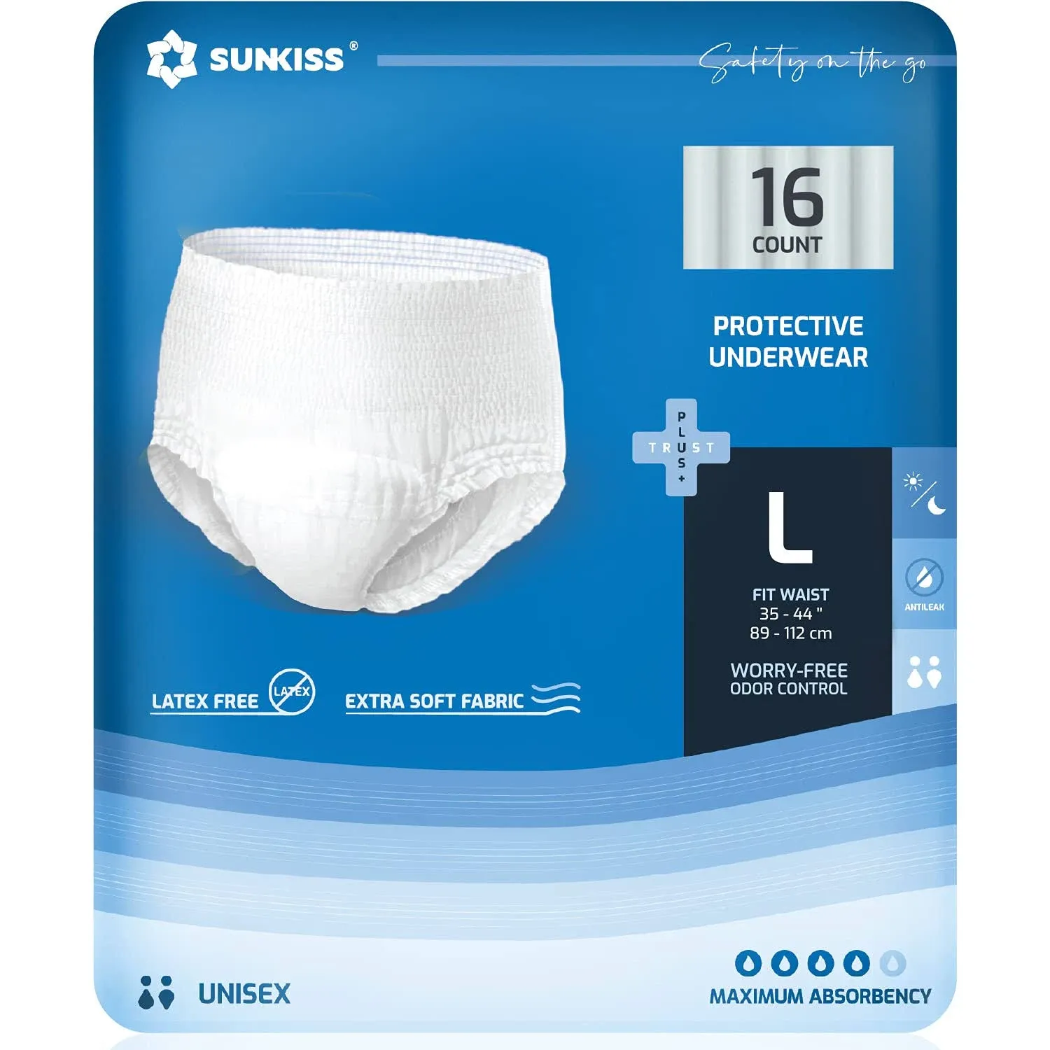 Sunkiss TrustPlus Incontinence and Postpartum Underwear for Men and Women ...