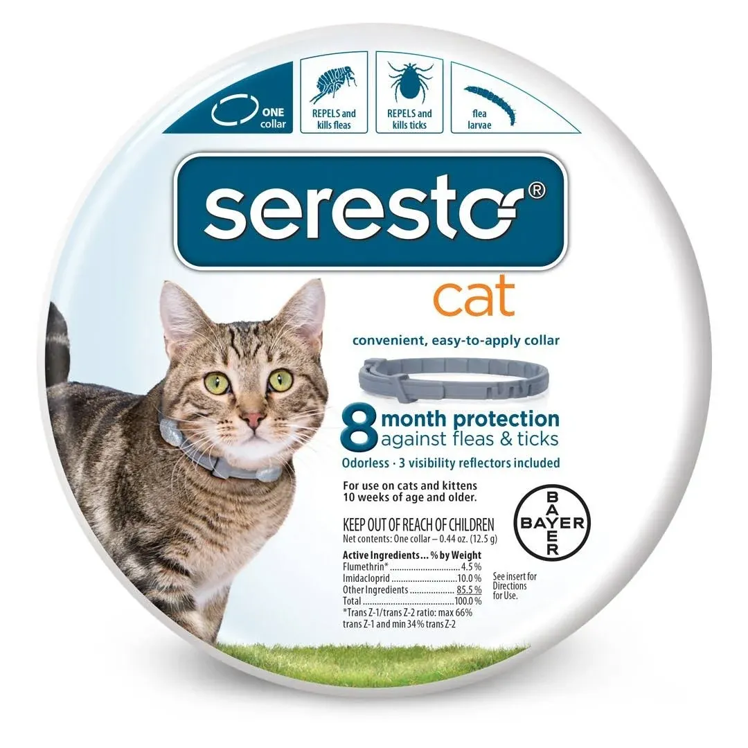 Bayer Seresto 8 Month Flea & Tick Prevention Collar for Cats