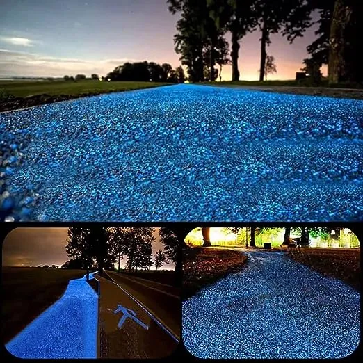 chic style 9.7Lbs 2000Pcs Glow in The Dark Stones Garden Pebbles Rocks Indoor Outdoor Decor Luminous Stone for Walkways Driveway Yard Grass Fish Tank Halloween Decoration Large Bag