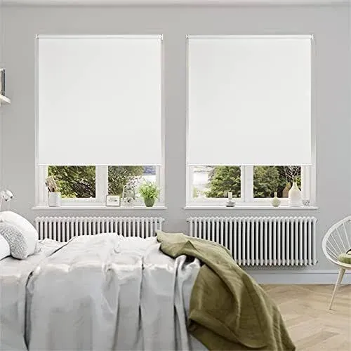 CUCRAF Roller Shades for Windows, 100% Blackout Roller Window Shades for Home,