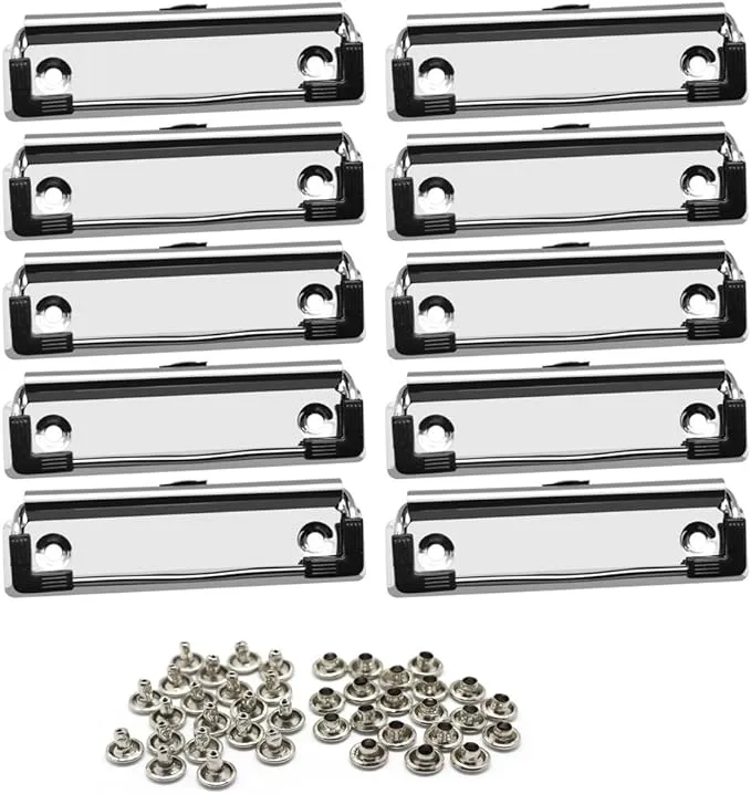 Meetory 10 Pack Mountable Clipboard Clips,Spring Loaded Surface Mount Handle with ...