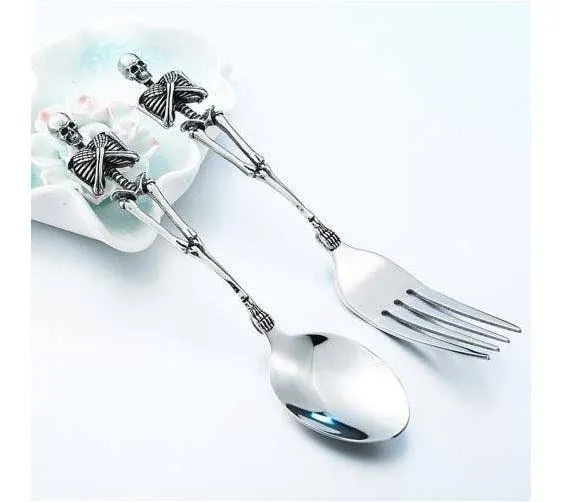 Loyeh Skeleton Skull Fork Spoon