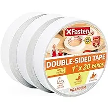 XFasten Double Sided Tape, Removable, 1-Inch By 20-Yard Ideal As A Gift Wrap Tape ...