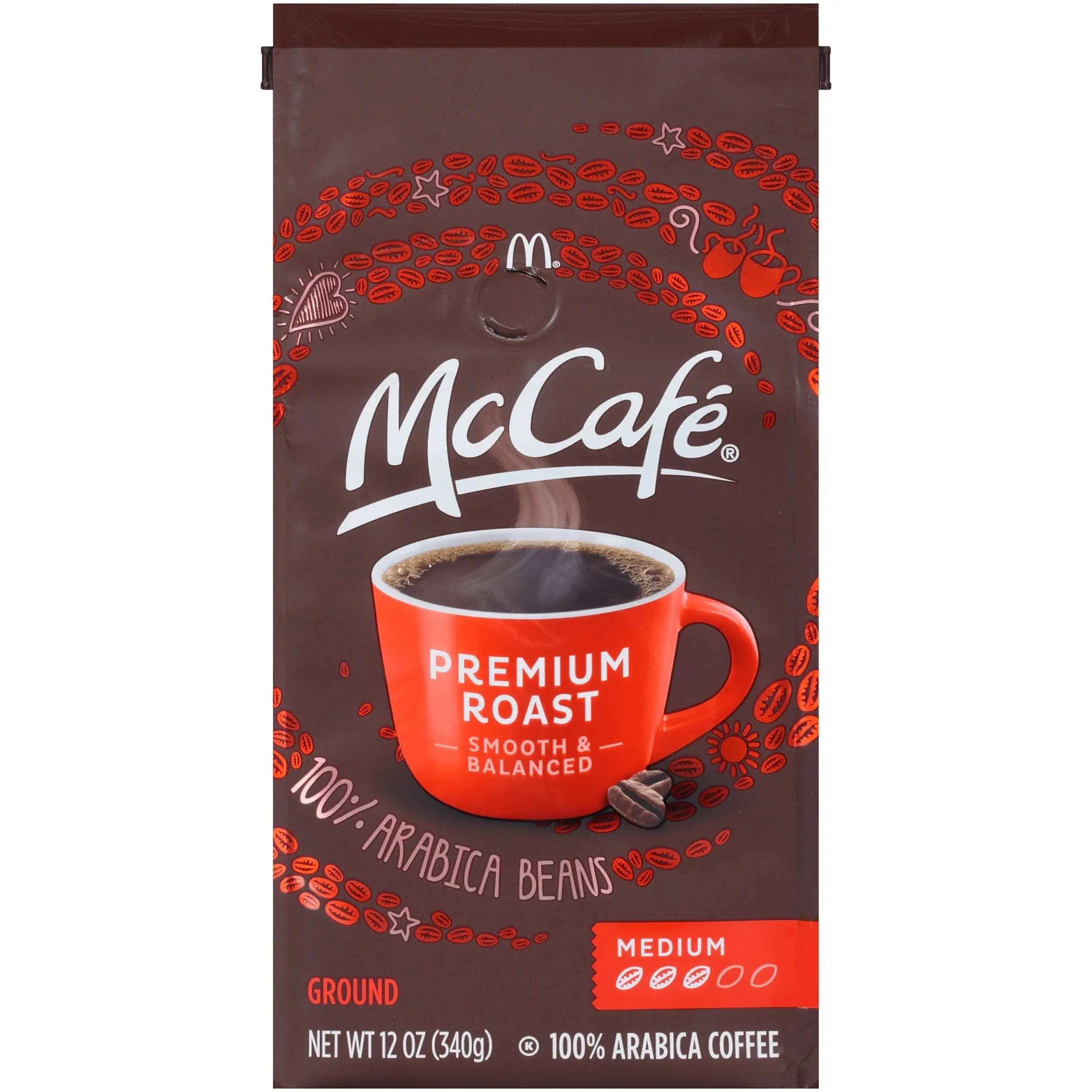 Mcdonalds Mccafe Premium Roast Ground Coffee Bag 12.Oz (Pack Of 2) (Premium Roast - Medium) By Mccafe