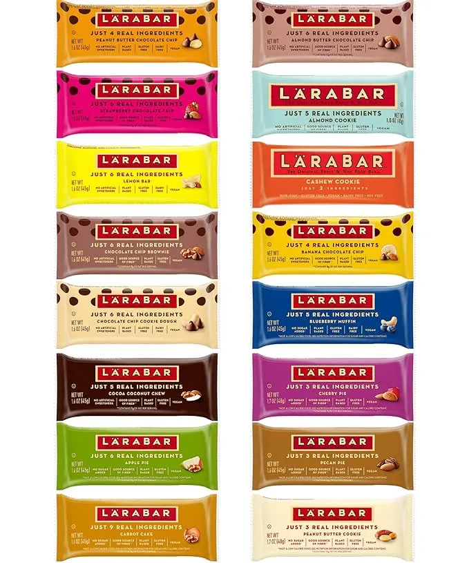 Larabar Gluten Free Snack Bars Variety Pack, (16 Bars),