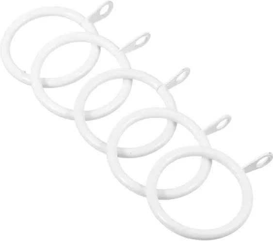 Shappy 40 Packs Metal Drapery Curtain Rings Hanging Rings for Curtains and Rods, Drape Sliding Eyelet Rings 30 mm Internal Diameter (White)