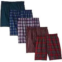 Hanes Men's 5-Pack Tartan Boxers