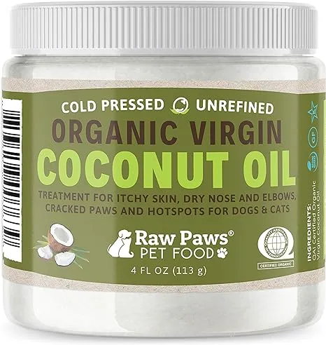 Raw Paws Organic Coconut Oil for Dogs Cats