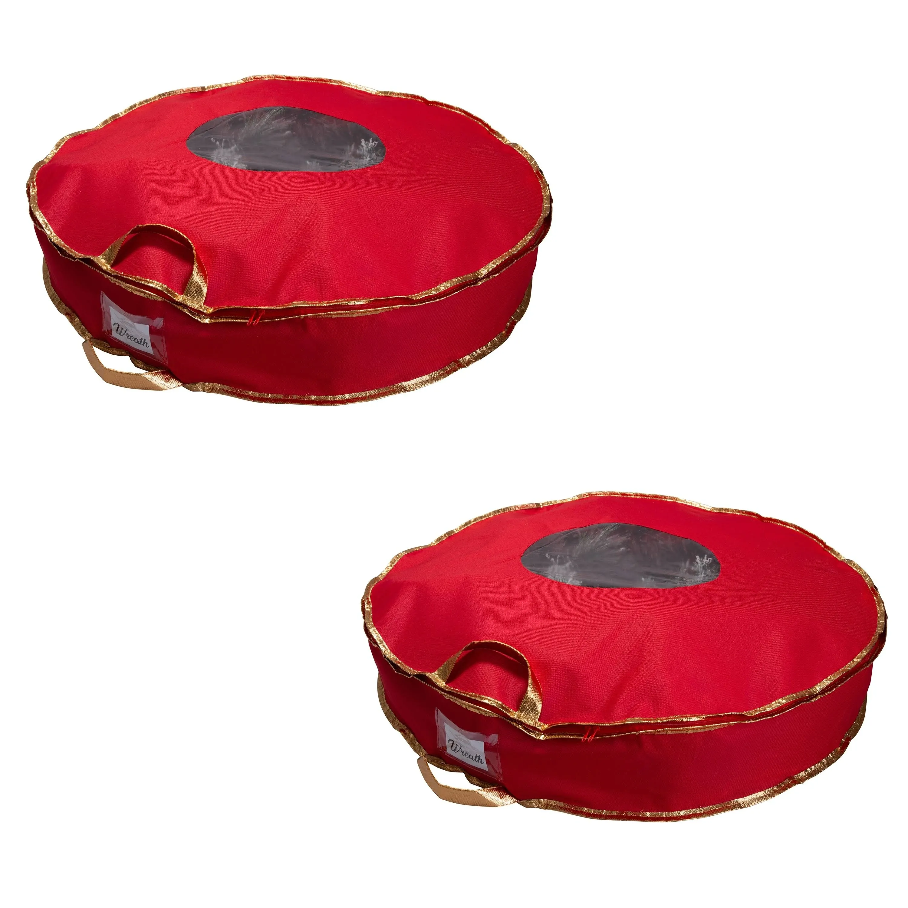 Simplify 2-Pack 5-in Red Plastic Collapsible Wreath Storage Container (Accommodates Wreath Diameter Up to 24-in) Lowes.com