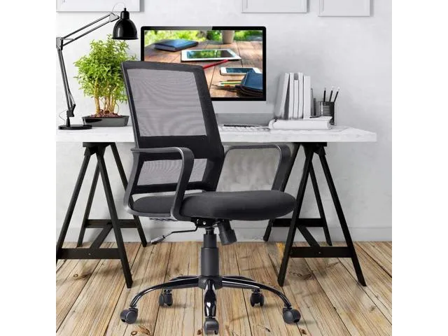 Ergonomic Office Chair Desk Chair Mid Back Computer Chair with Lumbar Support & Armrest Breathable Mesh Height Adjustable Rolling Swivel Task.