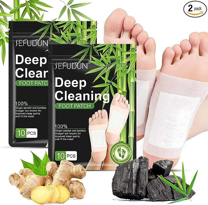 20pcs Foot Pads, Natural Bamboo Vinegar Ginger Powder Foot Pad for Foot Care ...