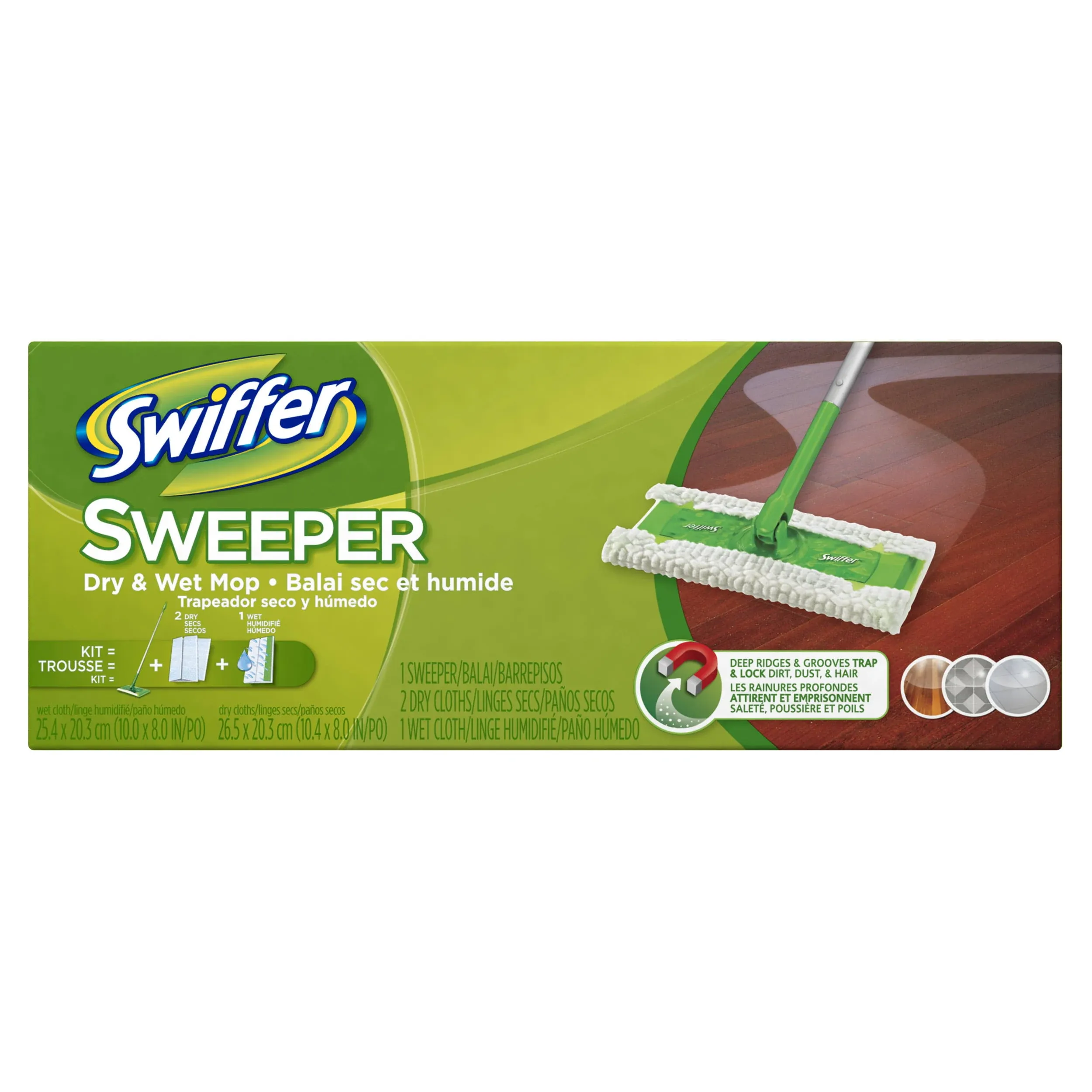 Swiffer Sweeper 2-in-1 Sweep and Mop Starter Kit,1 Mop + 19 Refills