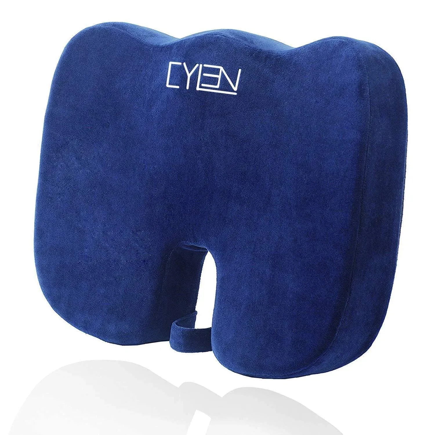 Cylen Home-Memory Foam Bamboo Charcoal Infused Ventilated Orthopedic Seat Cushion ...