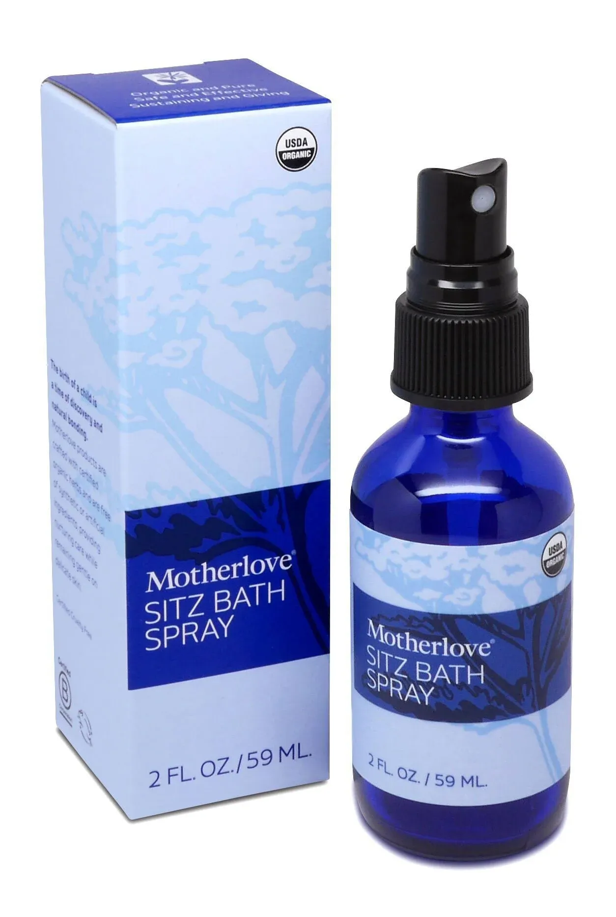 Motherlove Sitz Bath Spray (2 oz) Sitz Bath for Postpartum Recovery—Herbal Perineal Spray w/Witch Hazel—USDA Organic, Vegan, & Cruelty Free