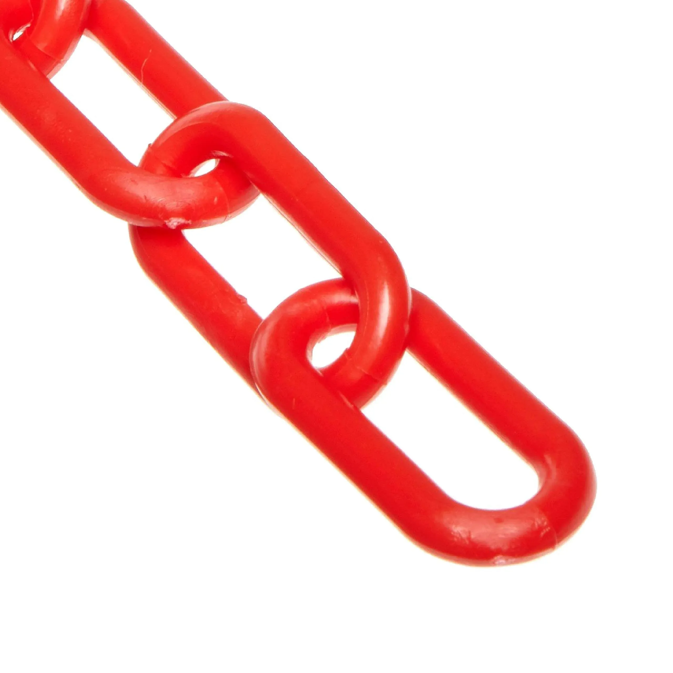 Mr. Chain Plastic Barrier Chain, Red, 1-Inch Link Diameter, 25-Foot Length (10005-25)