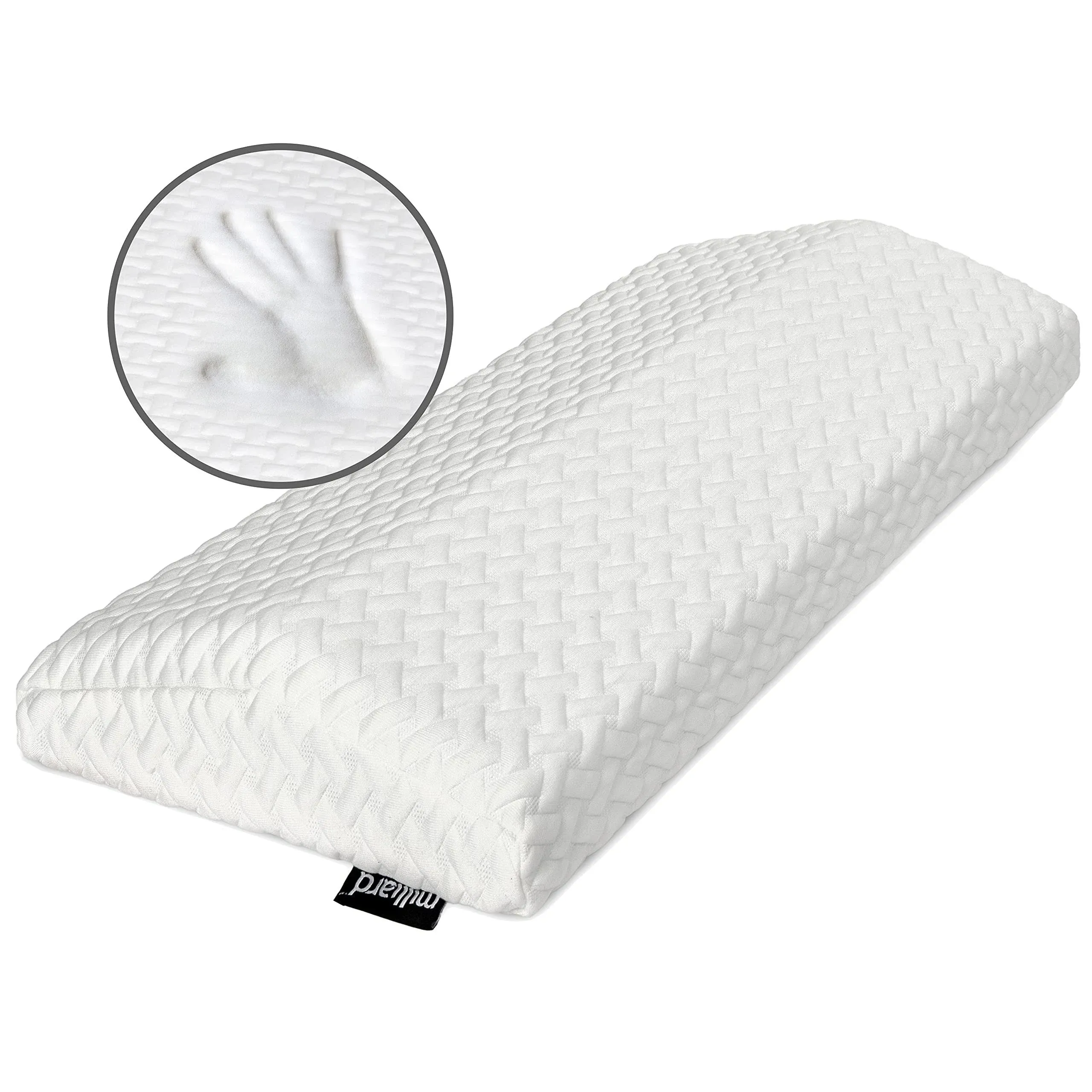 Milliard Lumbar Support Pillow for Bed with Gel Memory Foam Top -Helps with Lower ...