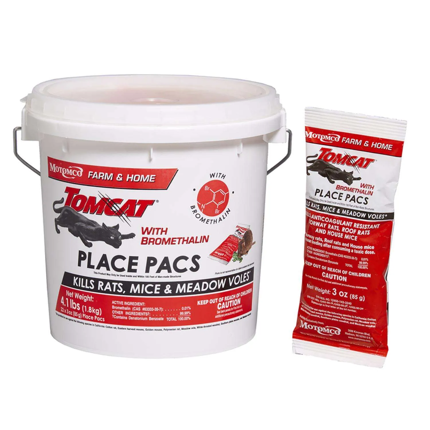 Tomcat 3 OZ Bait Pack Pail 22 PK