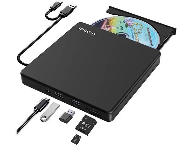 External CD/DVD Drive, USB 3.0 USB C DVD+/-RW Burner CD ROM Rewriter Optical Disk Reader Writer DVD Player for Laptop Mac PC Windows 11 MacBook Pro.