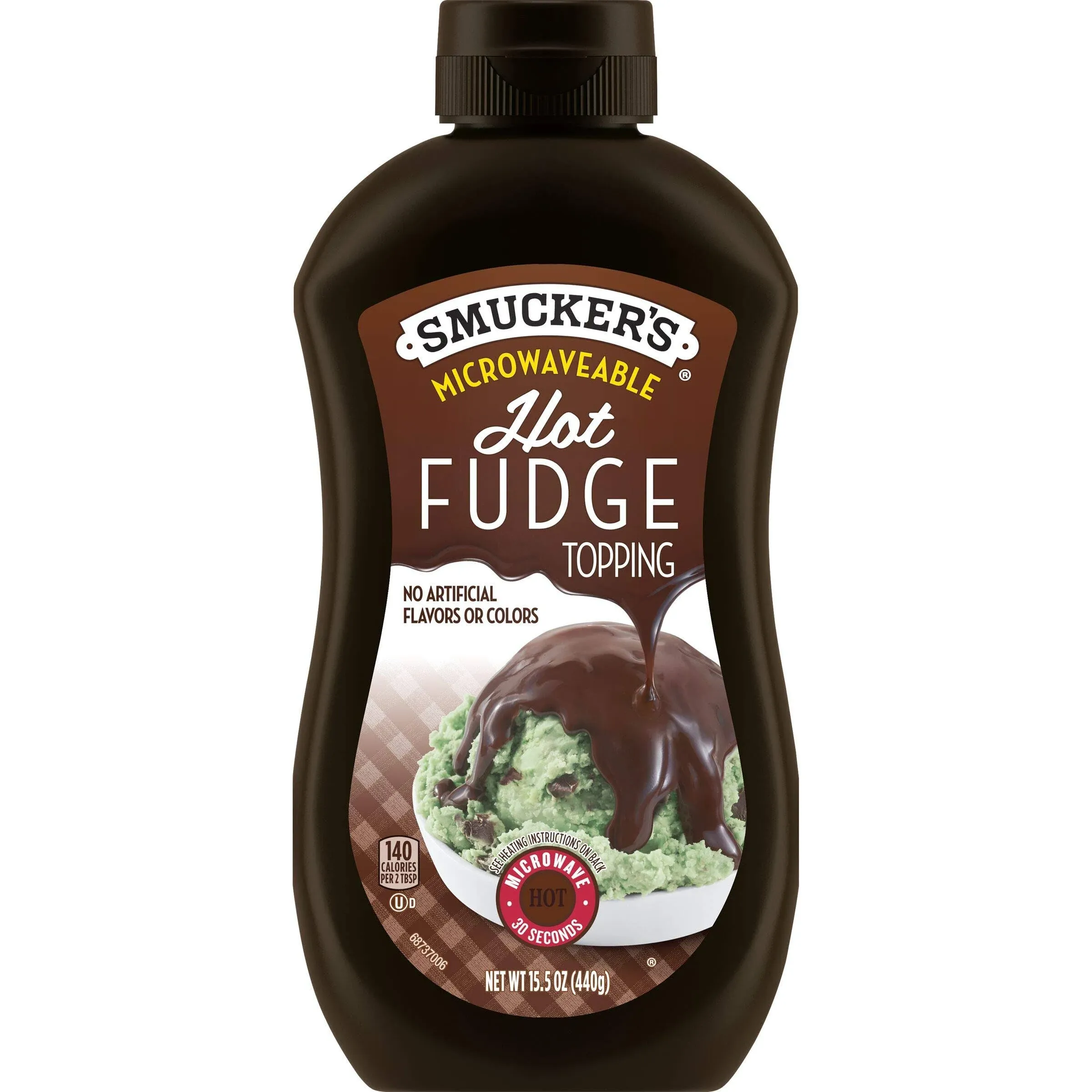 Smucker's Hot Fudge Topping, 15.5 Ounces (Pack of 6), Microwavable Squeeze Bottle