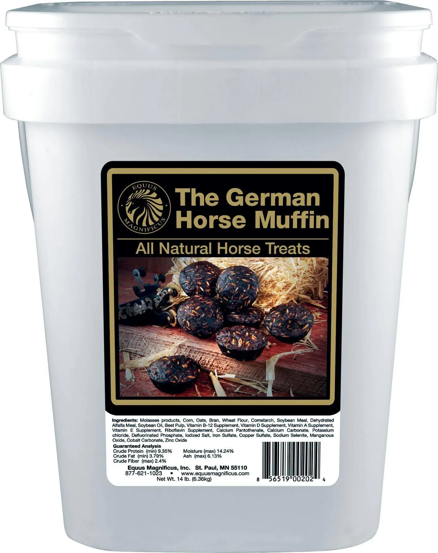 Equus Magnificus The German Horse Muffin All Natural Horse Treats - 14 Pound Bucket