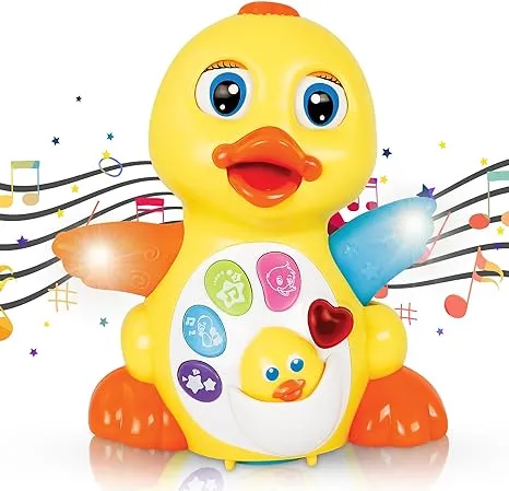 CifToys Musical Duck Toys for 1 2 3 Year Old Gifts with Lights and Adjustable Sound