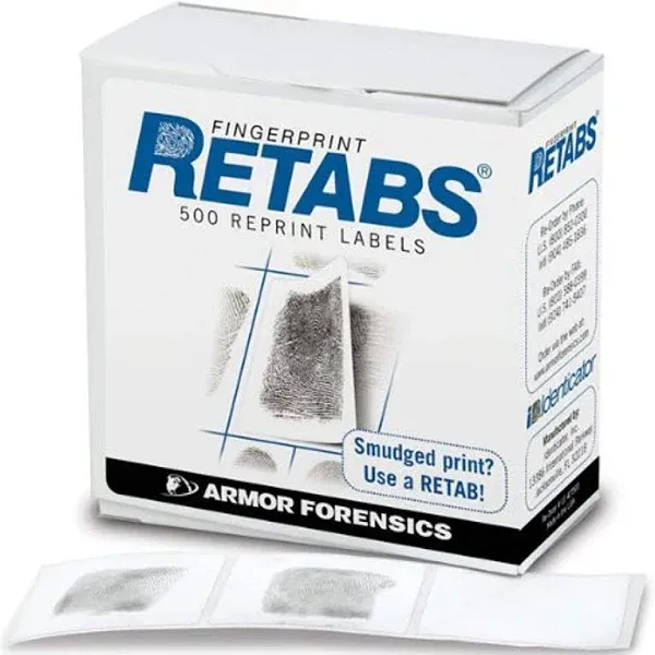 Retabs Correction Labels for Finterprint Cards, Pack of 500