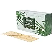 KingSeal Bamboo Wood Coffee Stirrers, Square End, 7 inch Length, 100% Renewable and Biodegradable - 2000 Count (4 Boxes of 500)KingSeal Bamboo Wood Coffee Stirrers, Square End, 7 inch Length, 100% Renewable and Biodegradable - 2000 Count (4 Boxes of 500)