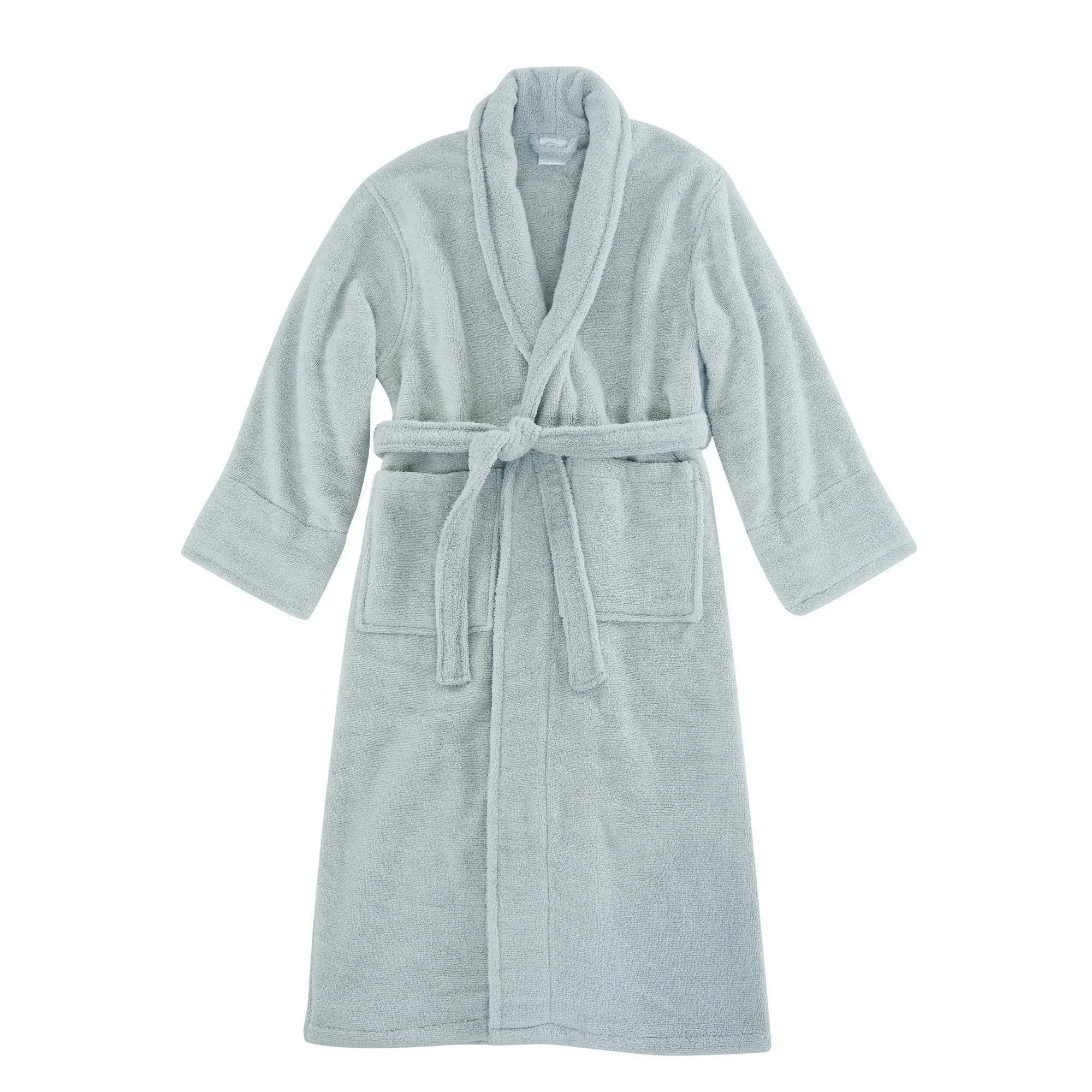 Charisma Luxe Zero Twist Luxury Cotton Bathrobe, Small/Medium, Grey