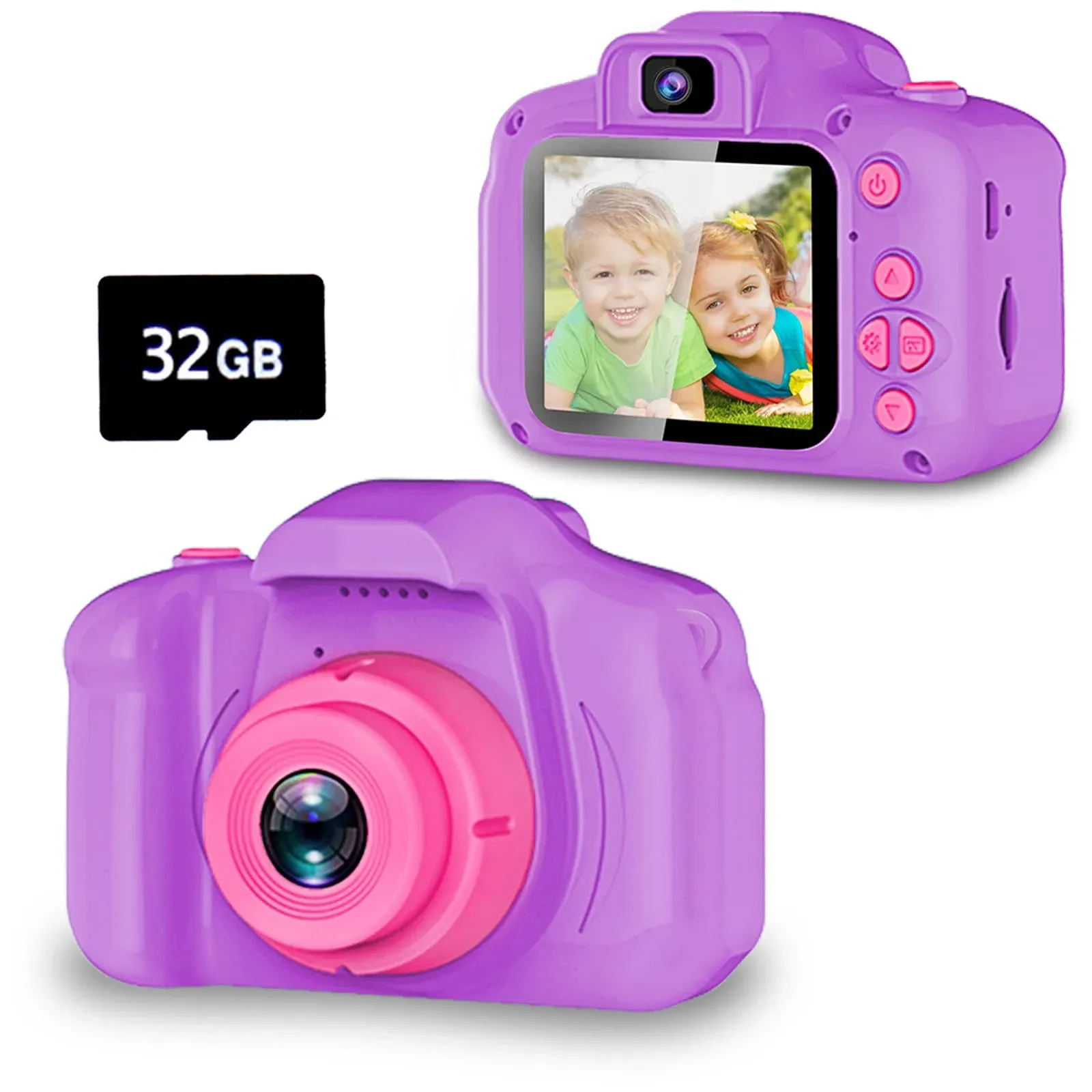 Upgrade Kids Selfie Camera, Christmas Birthday Gifts For Boys Age 3-9, HD Digital ...