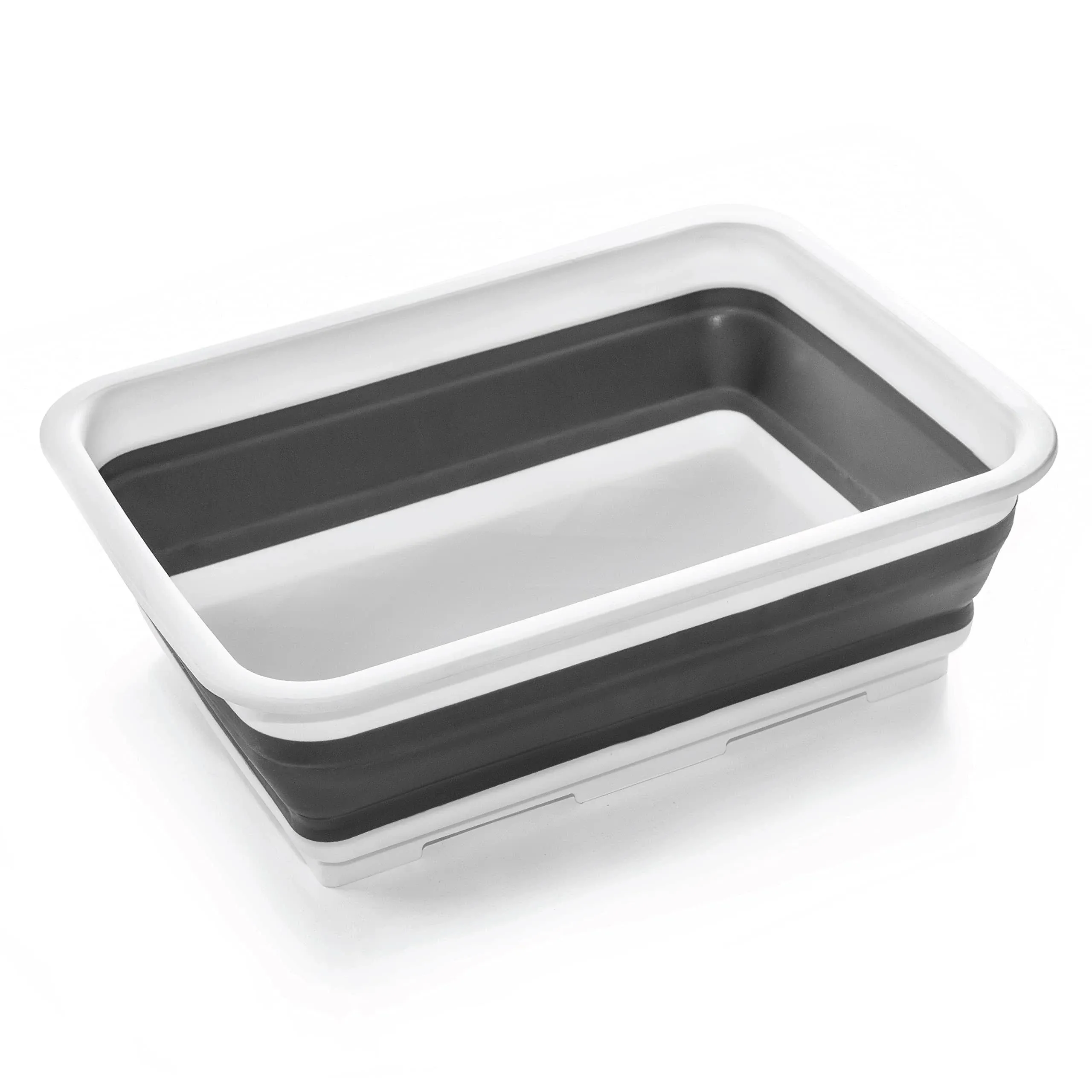 Collapsible Wash Basin - White | Portable Dish Tub | Kitchen | Camping | Sink | 