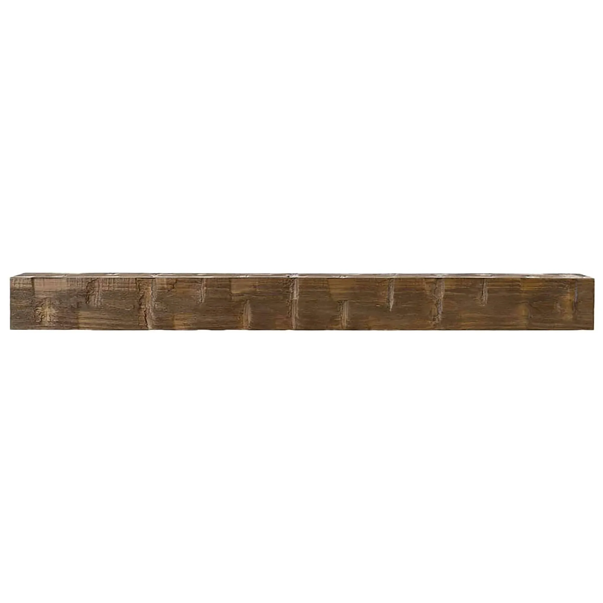 Country Living Bodie 72" Hand Distressed Wood Fireplace Mantel Shelf - Chestnut Finish