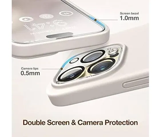 Ksin GONEZ for iPhone 14 Pro Case, with 2 Pack Screen Protector + 2 Pack Camera ...