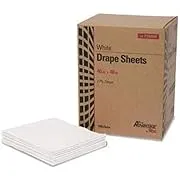 P754048 Drape Sheet, 2-Ply, Tissue, 40" x 48", White