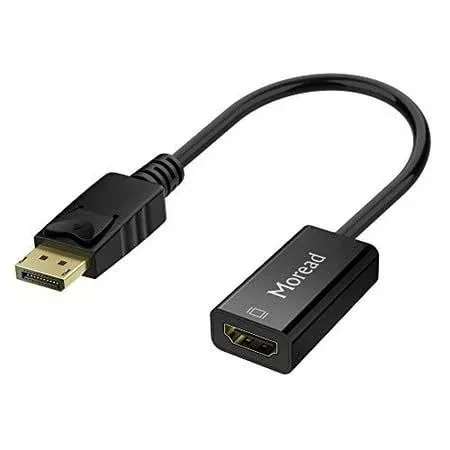 Moread DisplayPort (DP) to HDMI Adapter, Gold-Plated Uni-Directiona<wbr/>l Display New