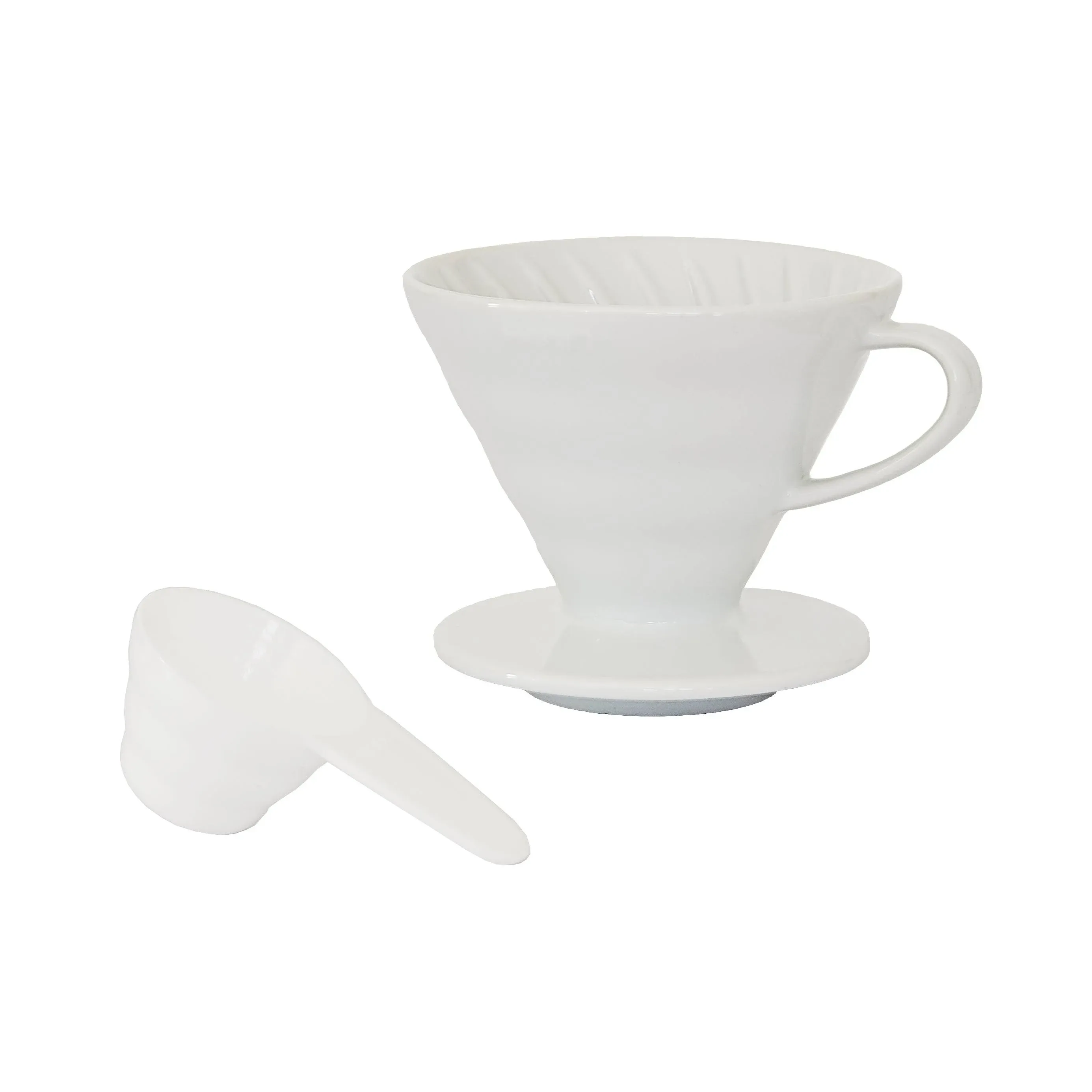 Hario V60 Ceramic Coffee Dripper, Size 01, White