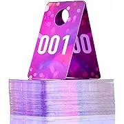 Live Plastic Number Tags Consecutive Live Number Tag,1.97x3.15 Inch (5x8cm),Normal and Reverse Mirror Image Number Cards for Live Sales, Hanger Cards for Clothes, Reusable (1-200, Pink Spots)Live Plastic Number Tags Consecutive Live Number Tag,1.97x3.15 