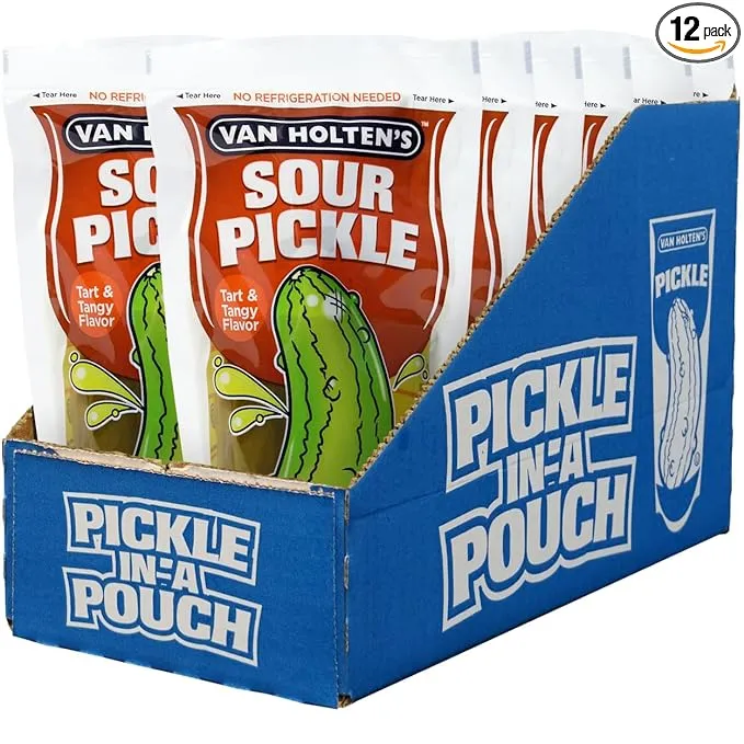 Van Holten's Pickles - Jumbo Sour Pickle-In-A-Pouch - 12 Pack