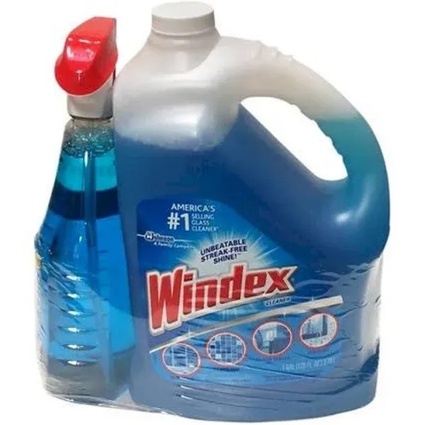 Windex Glass Cleaner Plus Refill, 32 oz and 128 oz, Size: Original