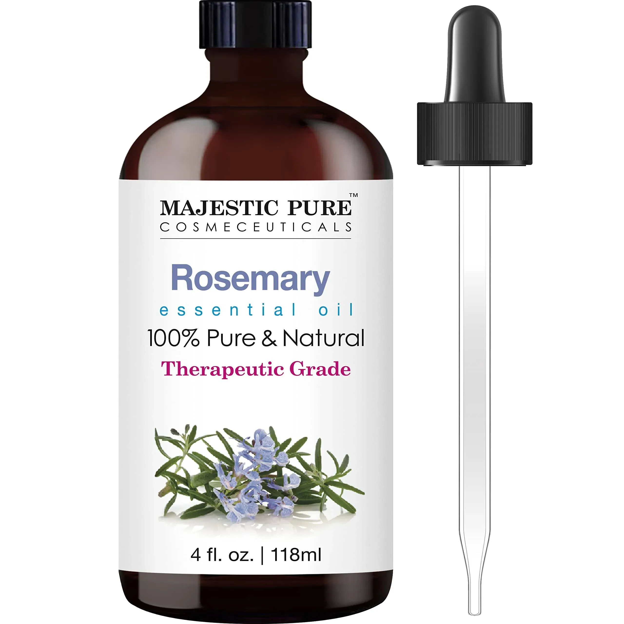 Majestic Pure Rosemary Essential Oil - Pure and Natural Aromatherapy Oil ...