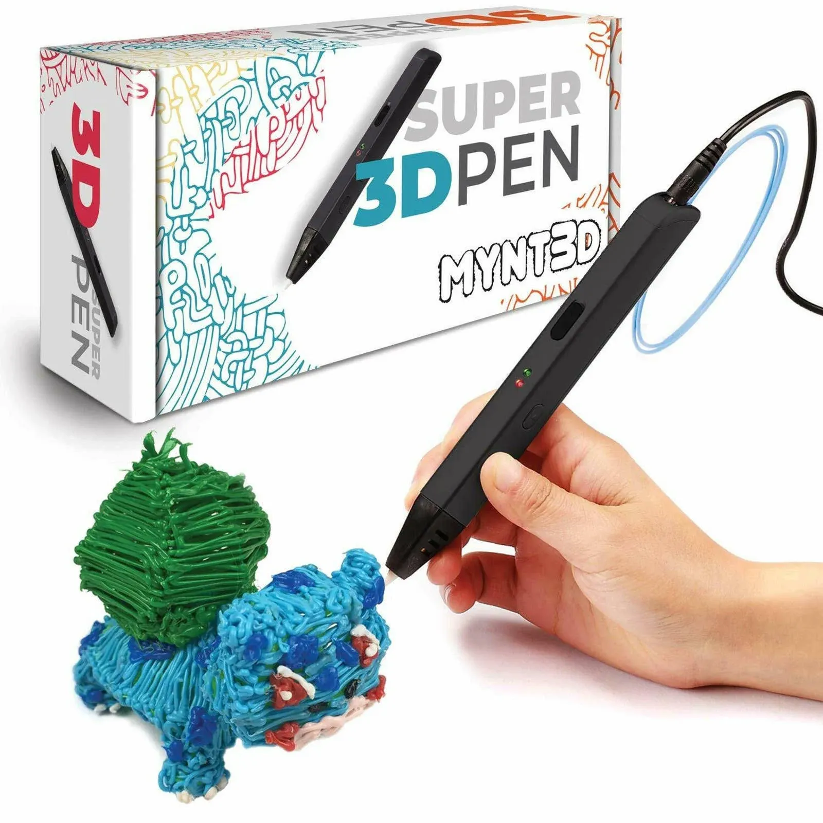 3D Printing Pen - ABS and PLA Compatible - Stepless Speed Control - Lightweight