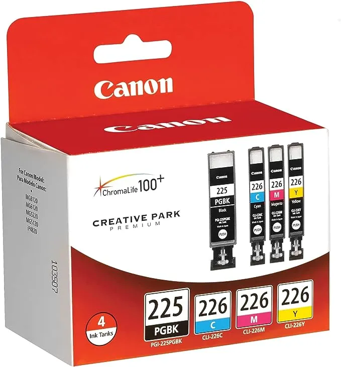 Canon PGI225/CLI226 Color Multi Pack Compatible to iP4820, MG5220, MG5120, MG6120, MG8120, MX882, iX6520, iP4920, MG5320, MG6220, MG8220, MX892