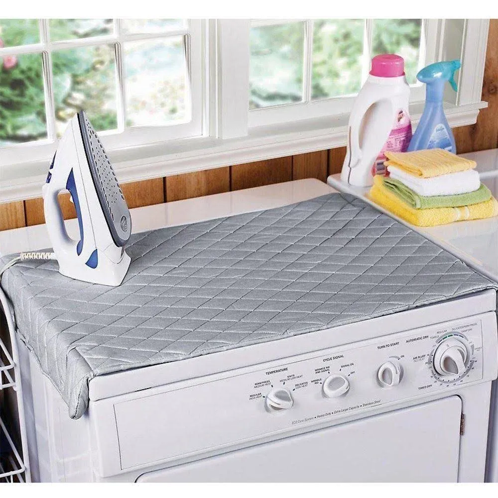 Houseables Ironing Blanket,18.25&#034;<wbr/>x32.5&#034;, Magnetic Mat Laundry Pad, Gray, Quilted