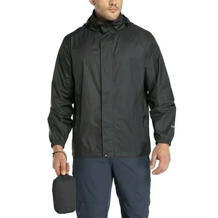 33,000ft Men's Packable Lightweight Waterproof Rain Jacket