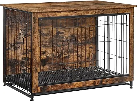 Wooden Dog Crate,Indoor Pet Crate End Table,Furnitur<wbr/>e Removable Tray UPFC002X01