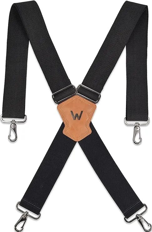 2Inch Men&#039;s Heavy Duty Suspenders w/Hooks For jeans