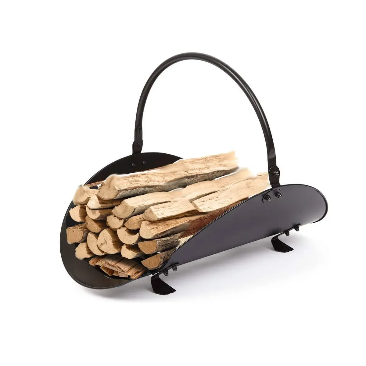 Rocky Mountain Goods Firewood Basket Holder Indoor - Decorative Finish Metal Log