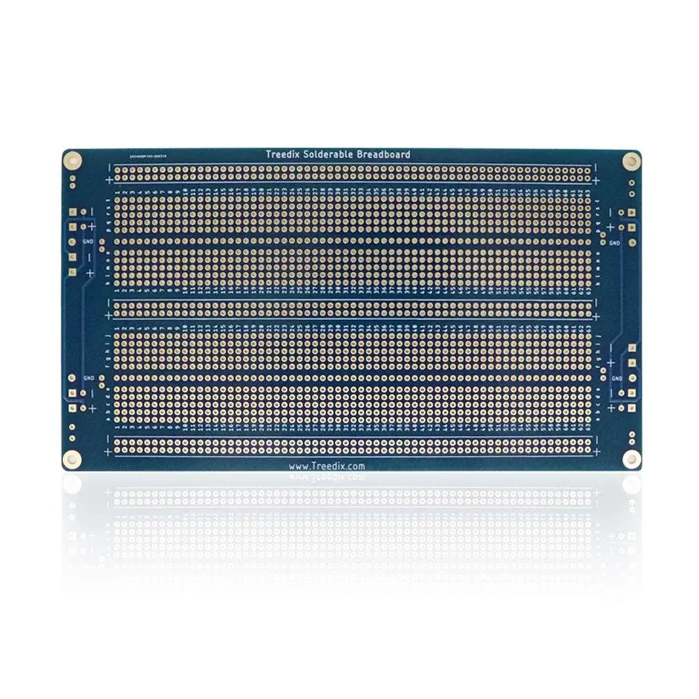 1PC Large PCB Solderable BreadBoard Prototype Shield Board Double Sided Tinned Gold Plated Holes Compatible with Arduino Kit Raspberry Pi (Mode 6)